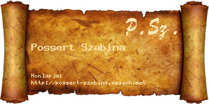 Possert Szabina névjegykártya